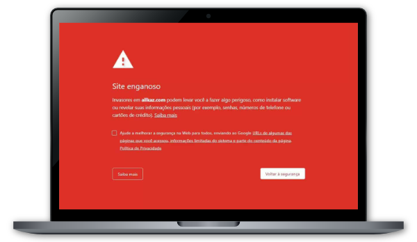 Remoção de vírus site WordPress 5 navegador perigoso virus